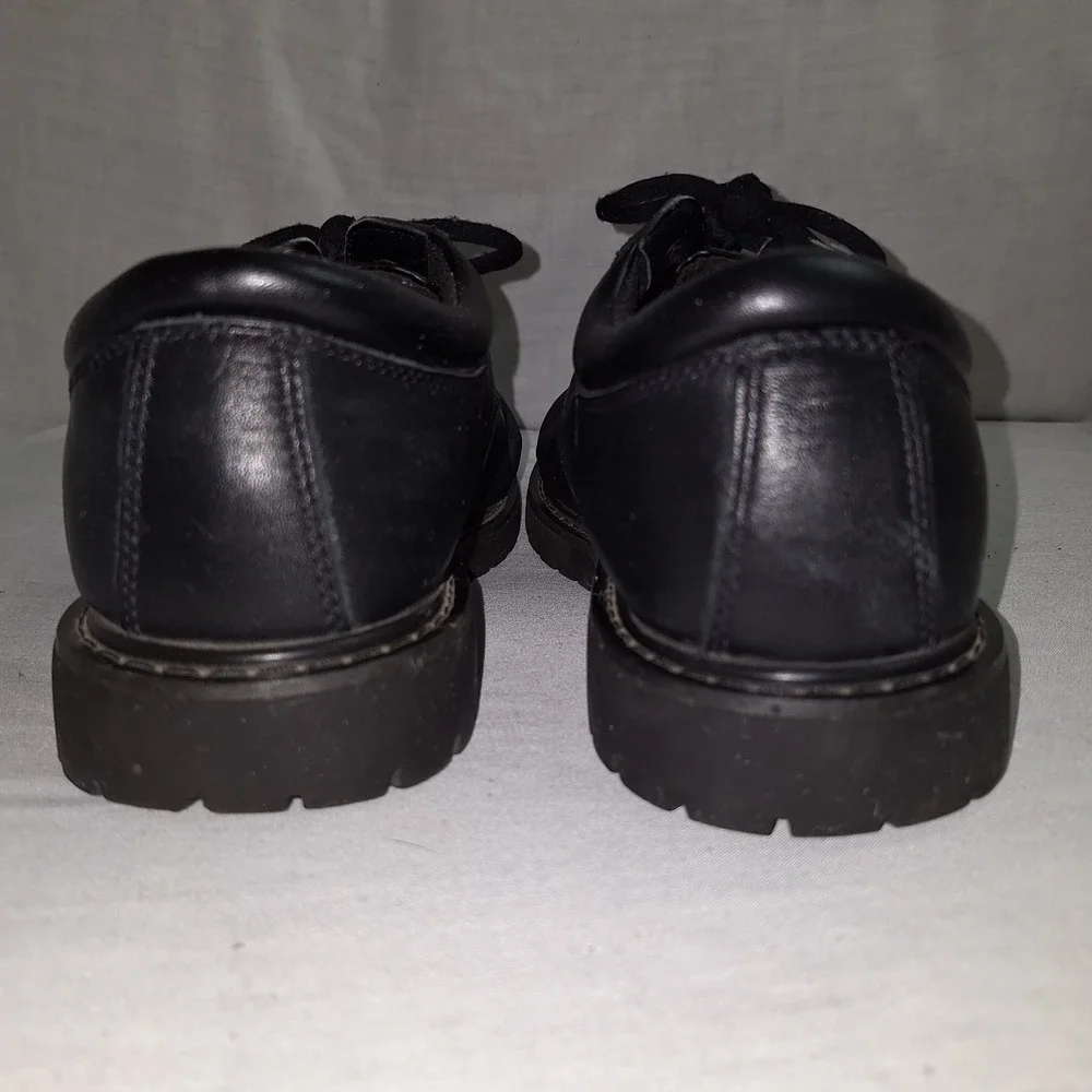 Size 8 Skechers Men's Blk Cottonwood Elks SR Work Shoes Relaxed Fit Occupational
